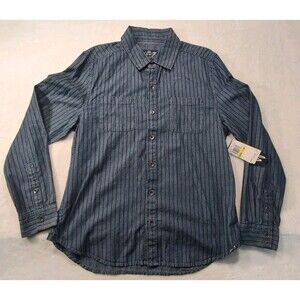 7 For All Mankind Blue Chain Button Down Men's Size Medium Navy NWT